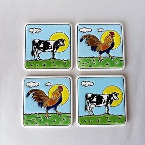 Vintage Farm Ceramic Coasters